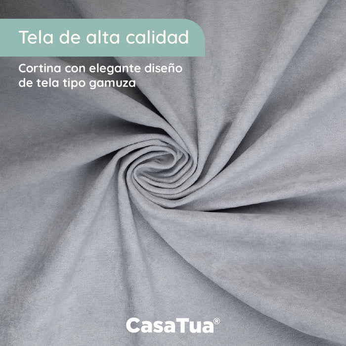 Cortina Blackout 100% 135x220cm Tipo Gamuza Casatua Set de 2 - imagen 11
