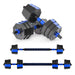 Mancuernas Ajustables Set de 20 Kg Total Fitnics 2en1 +Barra - foto principal del producto