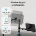 Soporte Brazo Doble Para Monitor Notebook Linkon Escritorio - imagen 8