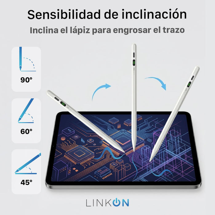 Lapiz Pencil Tactil Para Apple iPad Linkon Pantalla Digital - imagen de uso