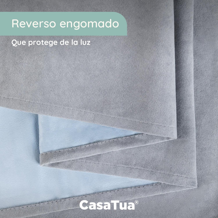 Cortina Blackout 100% 135x220cm Tipo Gamuza Casatua Set de 2 - imagen 13