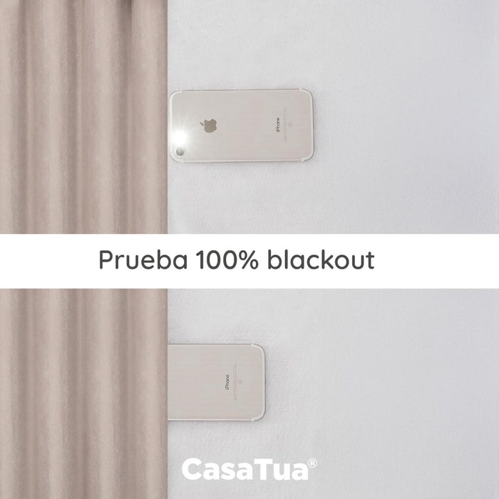 Cortina Blackout 100% 135x220cm Tipo Gamuza Casatua Set de 2 - detalle del producto