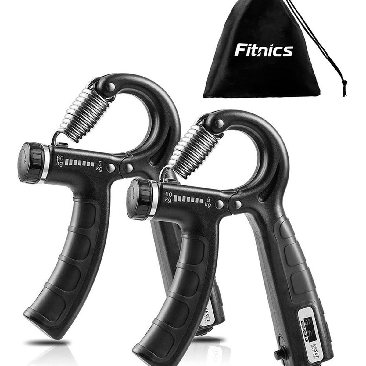 Hand Grip Ejercitador De Manos Fitnics Ajustable 5 A 60 Kg