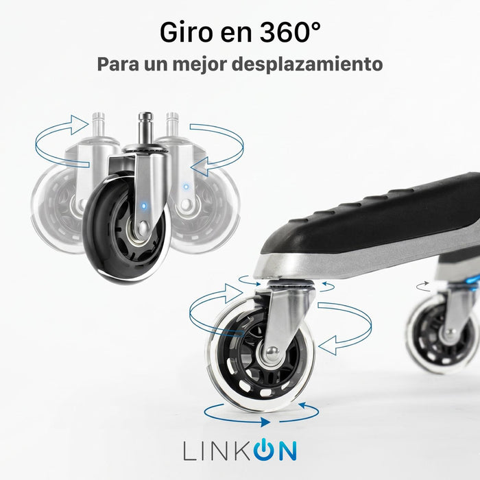 Ruedas Para Silla Escritorio Tipo Roller Set 5 Universales Linkon - imagen adicional