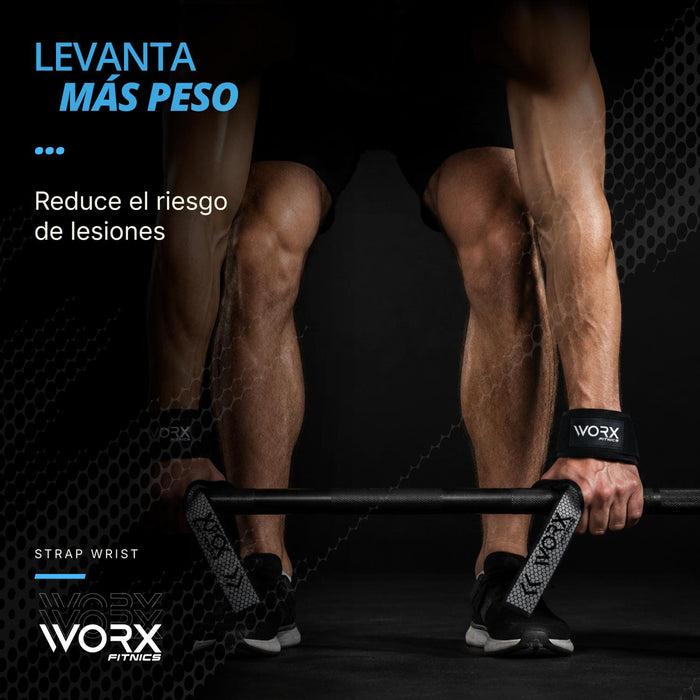Straps Correas Levantamiento Pesas Worx Gym Gimnasio Set x2 - detalle del producto