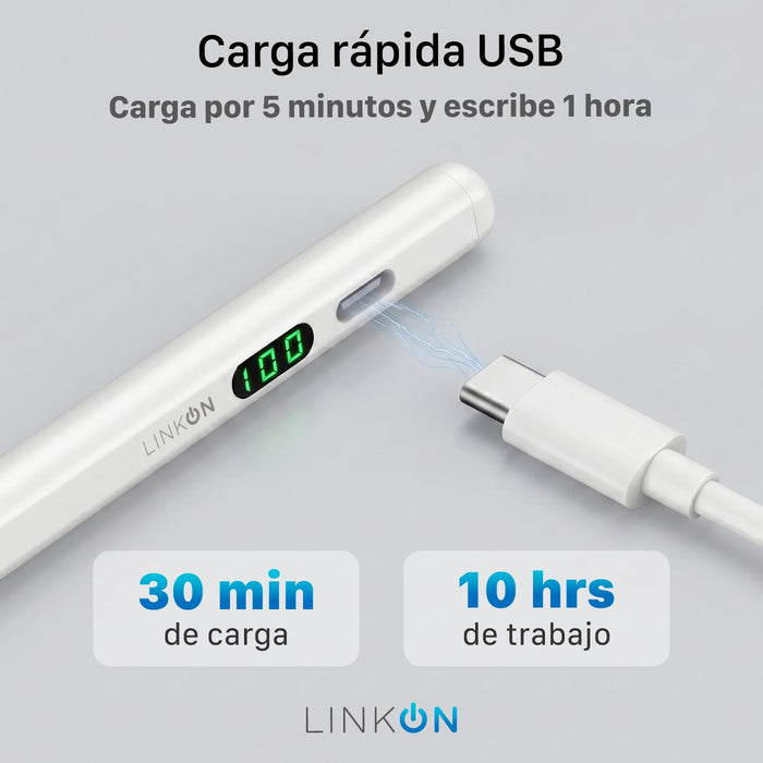 Lapiz Pencil Tactil Para Apple iPad Linkon Pantalla Digital - contenido y accesorios