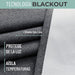 Cortina 100% Blackout Engomada Termica x2 Casatua Tipo Lino - imagen 12
