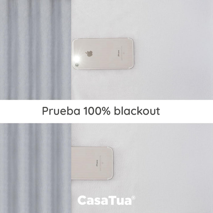 Cortina Blackout 100% 135x220cm Tipo Gamuza Casatua Set de 2 - imagen 9