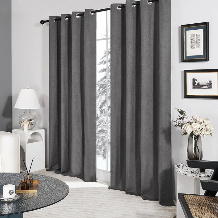 Cortina 100% Blackout Engomada Termica x2 Casatua Tipo Lino - imagen 11
