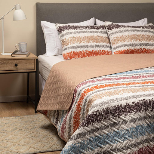 Cubrecama Cobertor Quilt Reversible+fundas Almohada 2 Plazas CasaTua - foto principal del producto