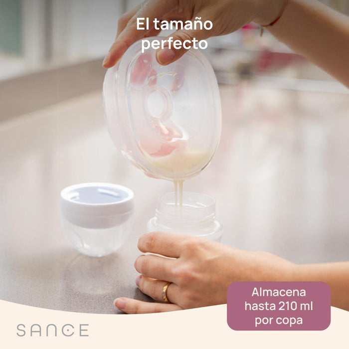 Extractor Leche Electrico Doble Sance Saca Leche Inalambrico - imagen de uso
