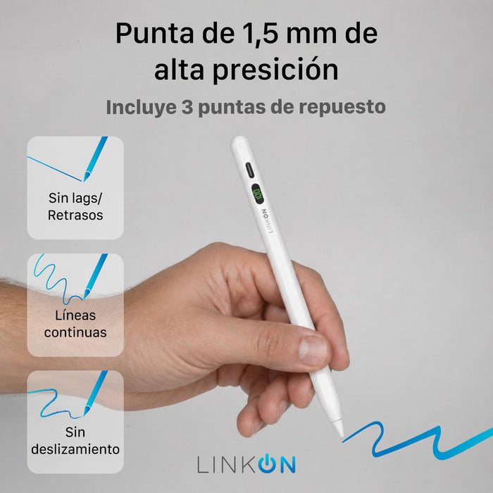 Lapiz Pencil Tactil Para Apple iPad Linkon Pantalla Digital - detalle del producto