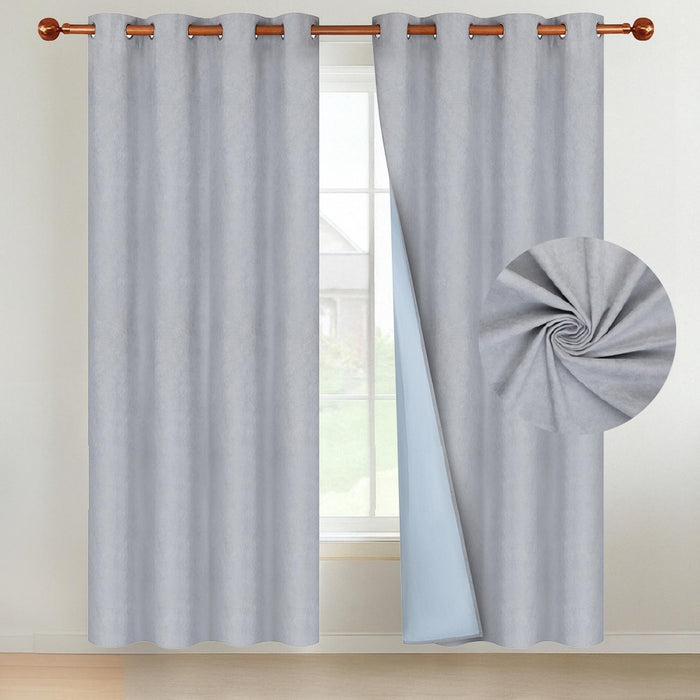 Cortina Blackout 100% 135x220cm Tipo Gamuza Casatua Set de 2 - imagen 8