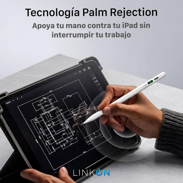 Lapiz Pencil Tactil Para Apple iPad Linkon Pantalla Digital - vista lateral