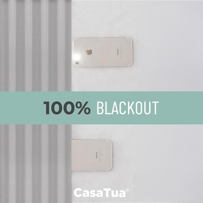 Cortina 100% Blackout Engomada Termica X4 Casatua Tipo Lino - imagen 11